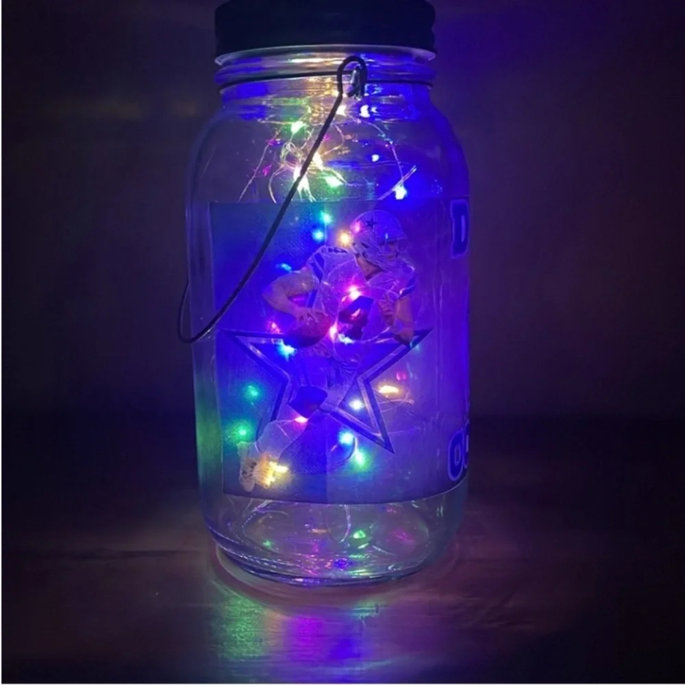 Dallas Cowboys Glass Light-Up Mason Jar